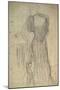 Standing Woman Leaning on a Chair-Gustav Klimt-Mounted Giclee Print