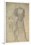 Standing Woman Leaning on a Chair-Gustav Klimt-Framed Giclee Print