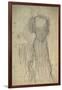 Standing Woman Leaning on a Chair-Gustav Klimt-Framed Giclee Print