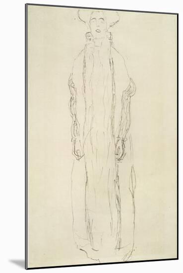 Standing Woman with Arms Dangling-Gustav Klimt-Mounted Giclee Print