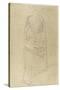 Standing Woman with Cape-Gustav Klimt-Stretched Canvas