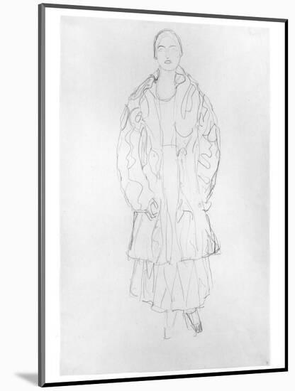 Standing Woman with Coat, 1916-Gustav Klimt-Mounted Giclee Print