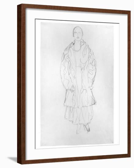 Standing Woman with Coat, 1916-Gustav Klimt-Framed Giclee Print