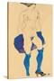 Standing Woman with Shoes and Stockings, 1913-Egon Schiele-Stretched Canvas