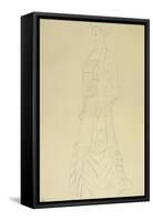 Standing Woman with Wrap-Gustav Klimt-Framed Stretched Canvas