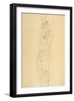 Standing Woman Wrapped in Sheets-Gustav Klimt-Framed Giclee Print