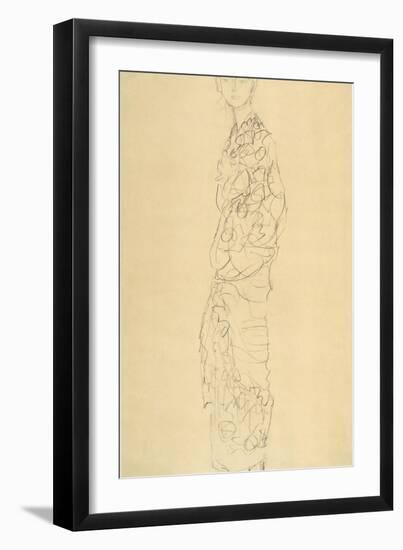 Standing Woman Wrapped in Sheets-Gustav Klimt-Framed Giclee Print