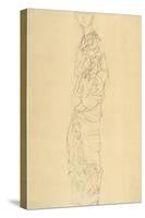 Standing Woman Wrapped in Sheets-Gustav Klimt-Stretched Canvas