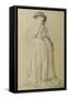 Standing Young Woman-Francois Louis Joseph Watteau-Framed Stretched Canvas