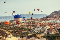 Turkey Cappadocia Beautiful Balloons Flight Stone Landscape Amazing-standret-Photographic Print