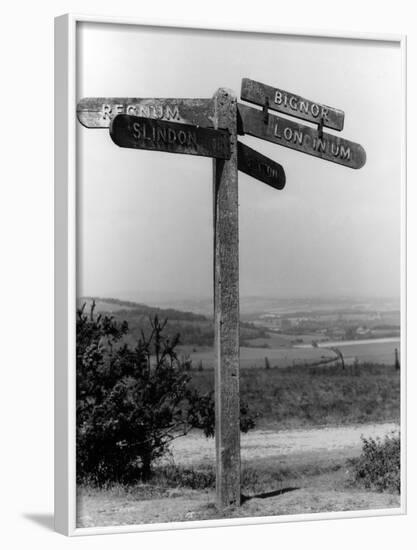 Stane Street Signpost-null-Framed Photographic Print