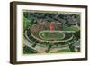 Stanford University Stadium - Palo Alto, CA-Lantern Press-Framed Art Print