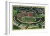 Stanford University Stadium - Palo Alto, CA-Lantern Press-Framed Art Print