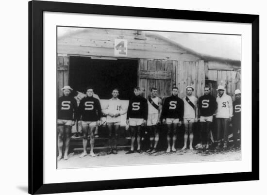 Stanford Varsity Rowing Crew Photograph - Poughkeepsie, NY-Lantern Press-Framed Premium Giclee Print