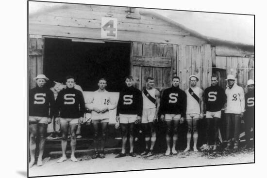 Stanford Varsity Rowing Crew Photograph - Poughkeepsie, NY-Lantern Press-Mounted Premium Giclee Print