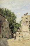 The Courtyard of the Museum of Cluny, circa 1878-80-Stanislas Victor Edouard Lepine-Framed Stretched Canvas