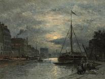 The Saint-Martin Canal at Moonlight; Le Canal Saint-Martin Au Clair De Lune-Stanislas Victor Edouard Lepine-Giclee Print