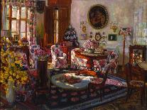 Interior in the Manor House Brasovo, 1912-Stanislav Julianovic Zukovskij-Framed Giclee Print