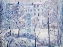 Snow in Russell Square, C.1935-40 (Oil on Canvas)-Stanislawa De Karlowska-Giclee Print