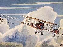 Sopwith Camels on Patrol-Stanley Bradshaw-Framed Art Print