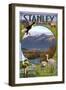 Stanley, Idaho - Town Scenes-Lantern Press-Framed Art Print