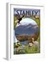 Stanley, Idaho - Town Scenes-Lantern Press-Framed Art Print