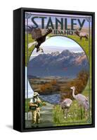 Stanley, Idaho - Town Scenes-Lantern Press-Framed Stretched Canvas