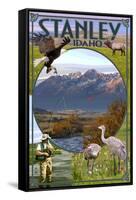 Stanley, Idaho - Town Scenes-Lantern Press-Framed Stretched Canvas