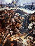 First Battle of the Somme (Colour Litho)-Stanley L. Wood-Giclee Print