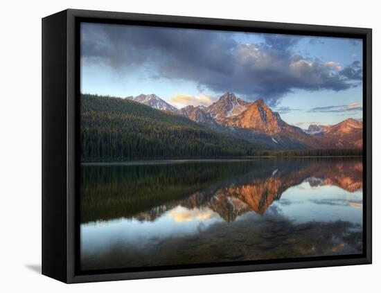 Stanley Lake and Mcgowan Peak, Sawtooth National Recreation Area, Idaho, USA-Jamie & Judy Wild-Framed Stretched Canvas