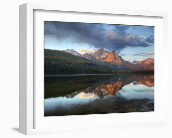 Stanley Lake and Mcgowan Peak, Sawtooth National Recreation Area, Idaho, USA-Jamie & Judy Wild-Framed Premium Photographic Print