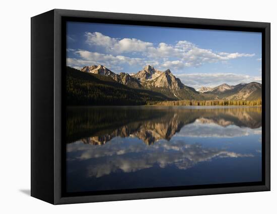 Stanley Lake and Mcgowan Peak, Sawtooth National Recreation Area, Idaho, USA-Jamie & Judy Wild-Framed Stretched Canvas