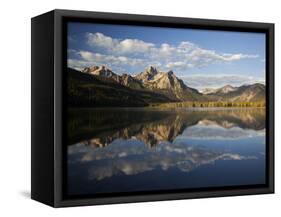 Stanley Lake and Mcgowan Peak, Sawtooth National Recreation Area, Idaho, USA-Jamie & Judy Wild-Framed Stretched Canvas