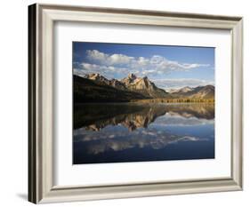 Stanley Lake and Mcgowan Peak, Sawtooth National Recreation Area, Idaho, USA-Jamie & Judy Wild-Framed Photographic Print