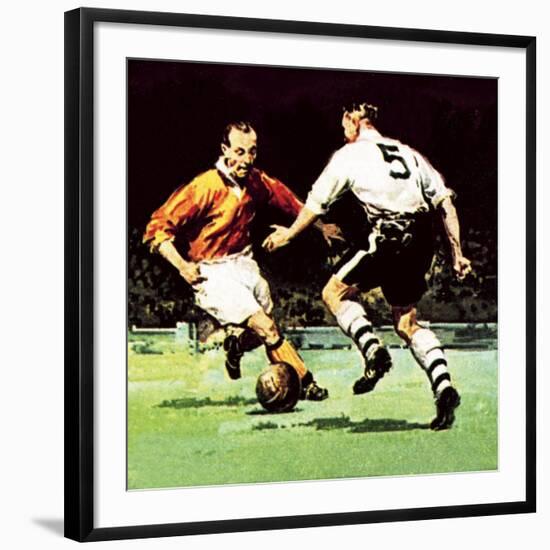 Stanley Matthews About to Win His One Cup Winner's Medal-McConnell-Framed Giclee Print