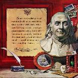 "Benjamin Franklin - Bust and Quote", January 19, 1957-Stanley Meltzoff-Giclee Print