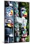 Stanley Park Totem Poles-null-Mounted Art Print