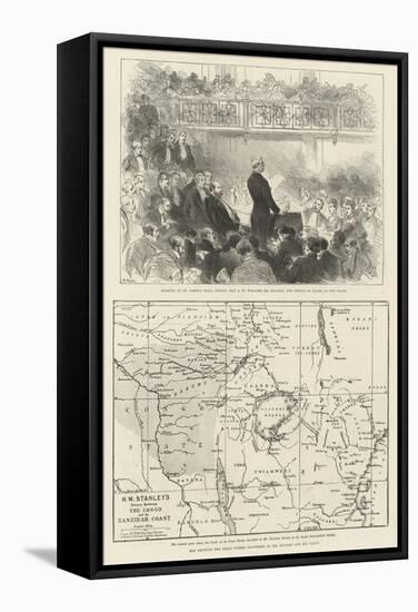 Stanley's Lecture to the Royal Geographical Society-null-Framed Stretched Canvas