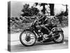 Stanley Woods on a 498Cc Moto Guzzi Bike, Isle of Man Senior Tt, 1935-null-Stretched Canvas