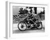 Stanley Woods on a 498Cc Moto Guzzi Bike, Isle of Man Senior Tt, 1935-null-Framed Photographic Print