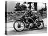 Stanley Woods on Moto Guzzi in 1935 Isle of Man, Senior TT Race-null-Stretched Canvas