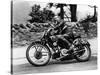 Stanley Woods on Moto Guzzi in 1935 Isle of Man, Senior TT Race-null-Stretched Canvas