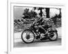 Stanley Woods on Moto Guzzi in 1935 Isle of Man, Senior TT Race-null-Framed Photographic Print