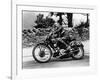 Stanley Woods on Moto Guzzi in 1935 Isle of Man, Senior TT Race-null-Framed Photographic Print