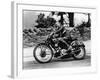 Stanley Woods on Moto Guzzi in 1935 Isle of Man, Senior TT Race-null-Framed Photographic Print