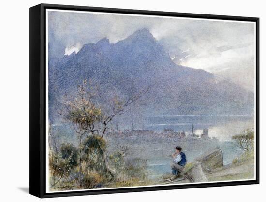 Stansstad and the Pilatus, Switzerland, C1865-1932-Albert Goodwin-Framed Stretched Canvas