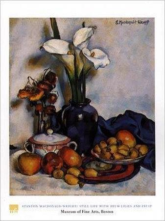 Still Life W Arum Lilies and Fruit