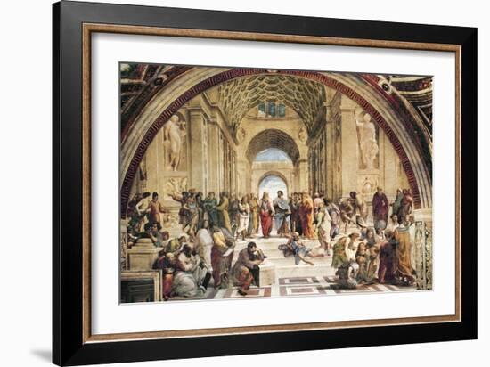 Stanza Della Segnatura: the School of Athens-Raphael-Framed Art Print