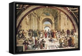 Stanza Della Segnatura: the School of Athens-Raphael-Framed Stretched Canvas