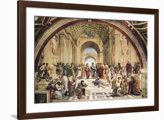 Stanza Della Segnatura: the School of Athens-Raphael-Framed Art Print